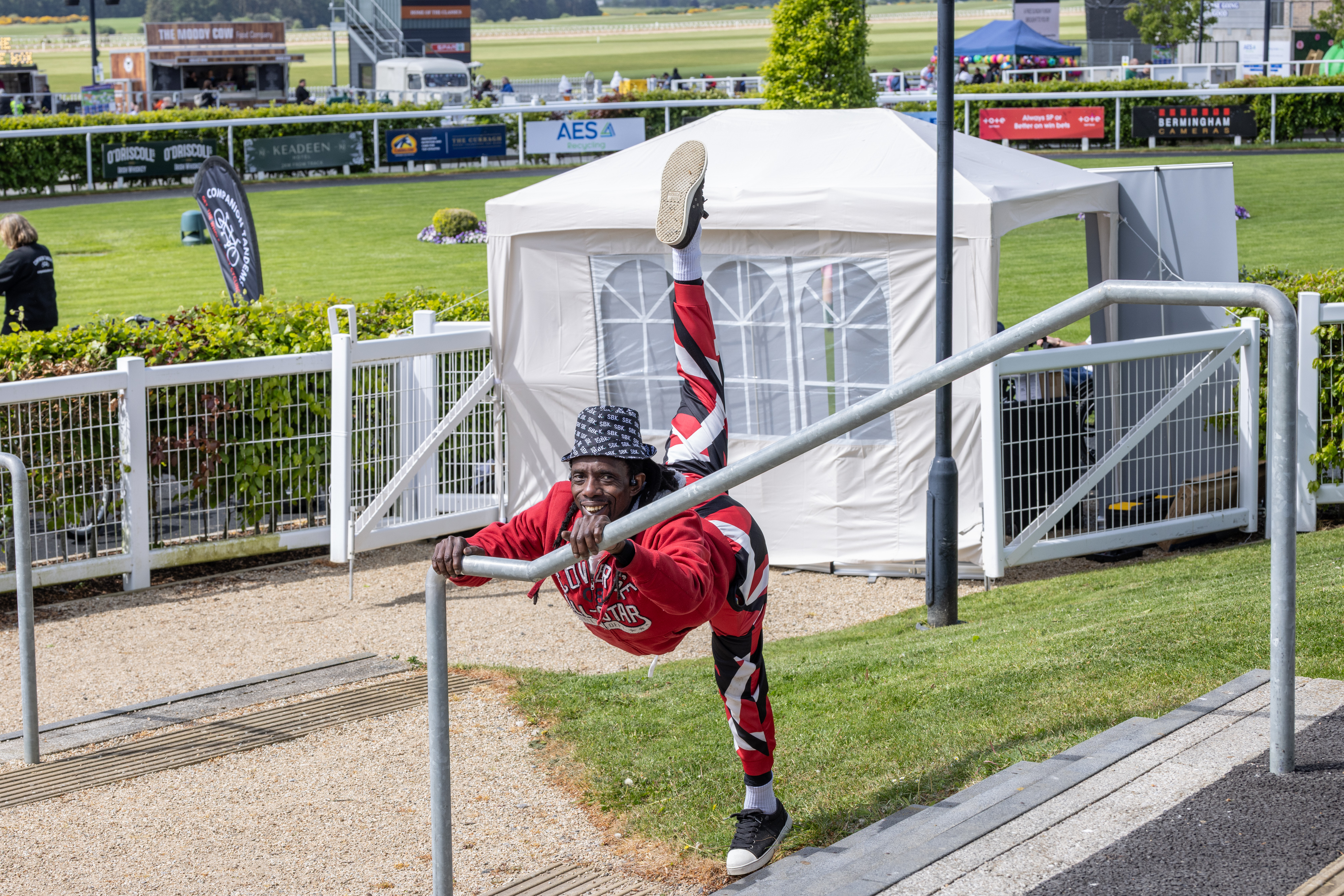 Person doing acrobatics.